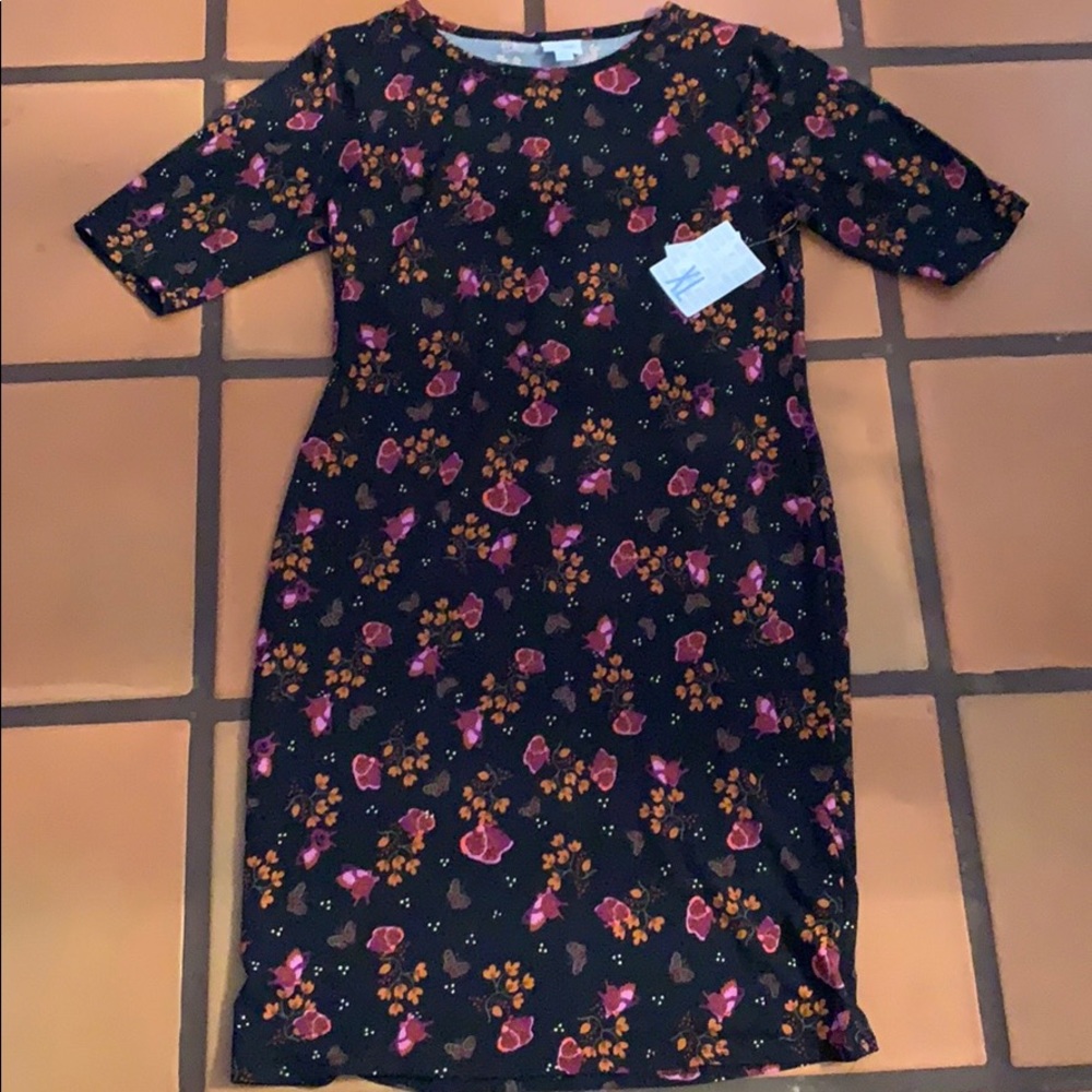 NWT LuLaRoe Julia dress butterfly print XL 16-18